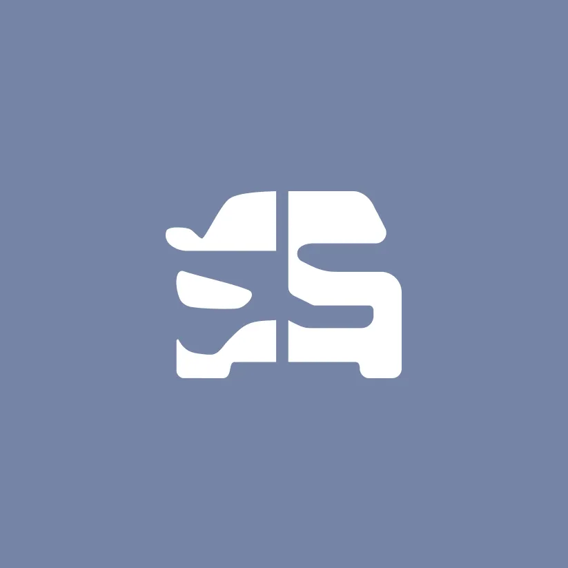 Logo iconographique SBT Autoclean avec symbole blanc sur fond bleu.